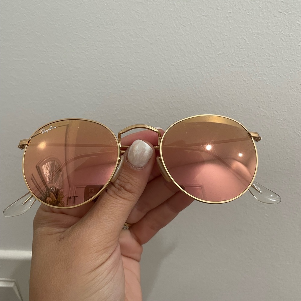 Ray ban Round rose gold aviator sunglasses - basically new